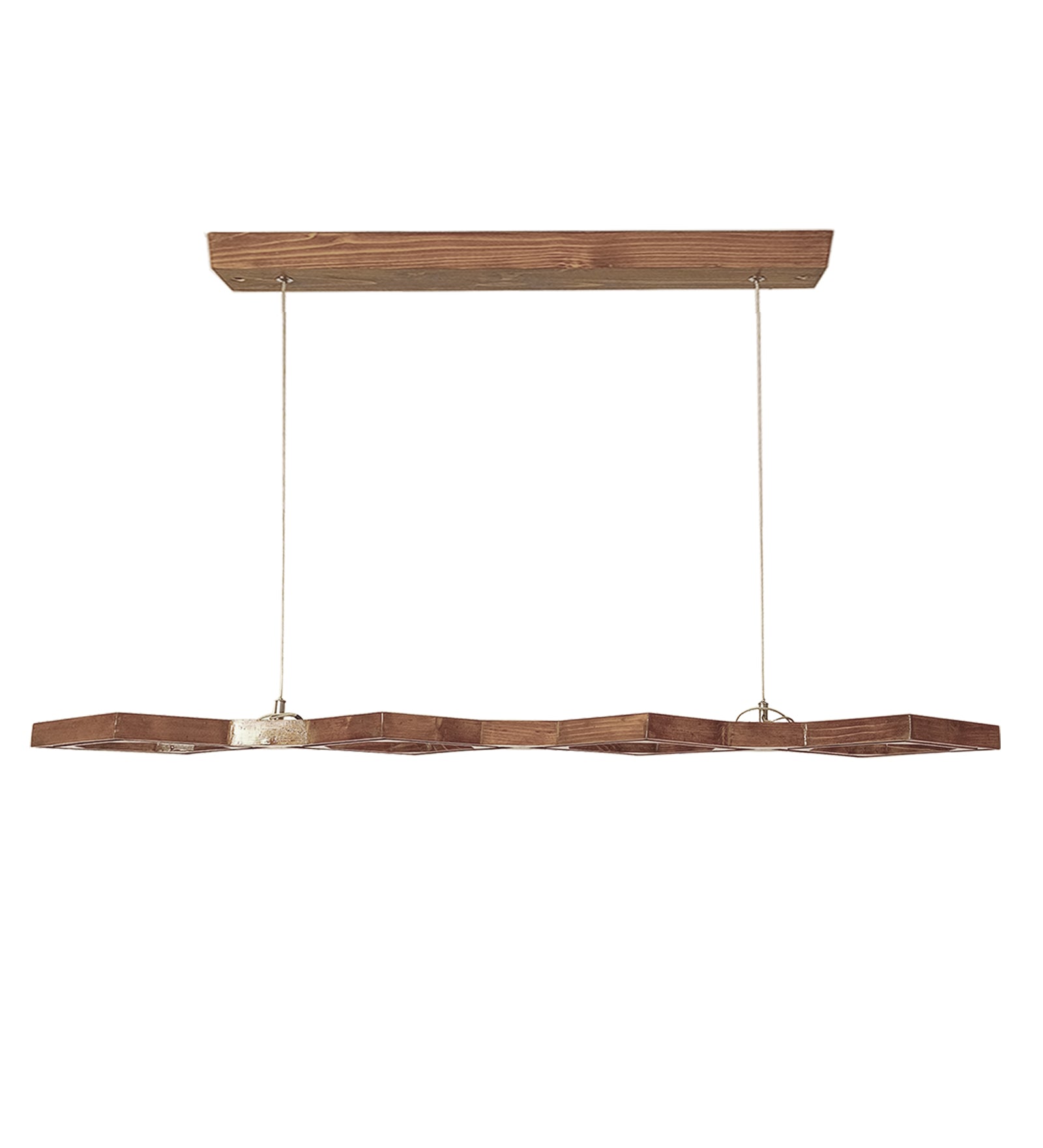 Awry 36 Brown Wooden LED Hanging Lamp