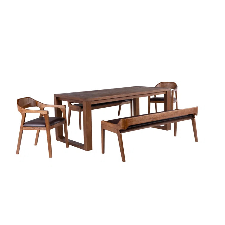 5 - Piece Solid Wood Trestle Dining Set