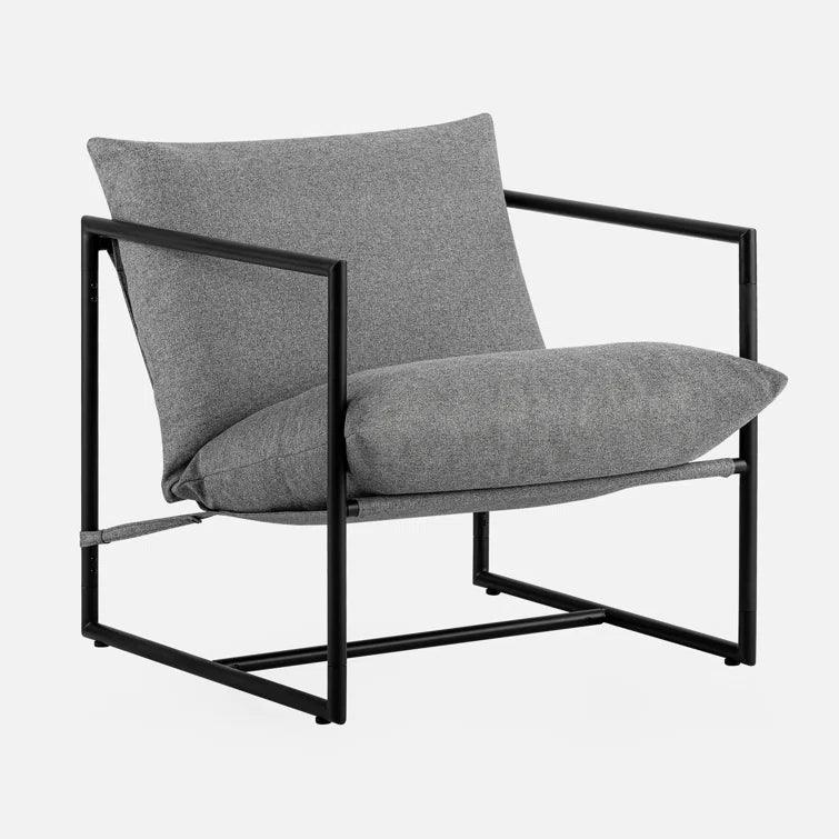 Aydeen Modern Metal Armchair with Comfy Foam Cushions - Ouch Cart 