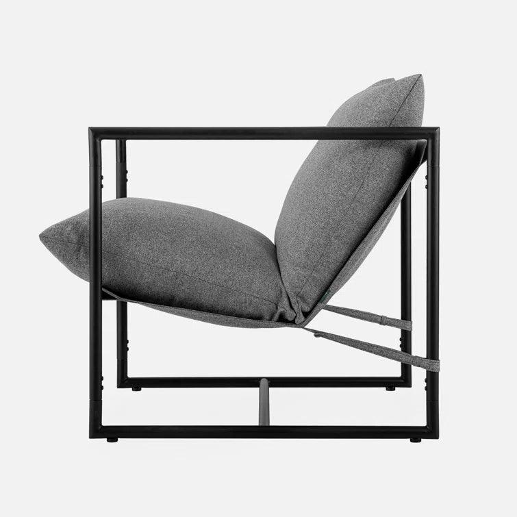 Aydeen Modern Metal Armchair with Comfy Foam Cushions - Ouch Cart 