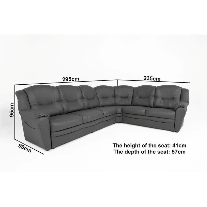 Aydenne Vegan Leather Corner Sofa - Ouch Cart 