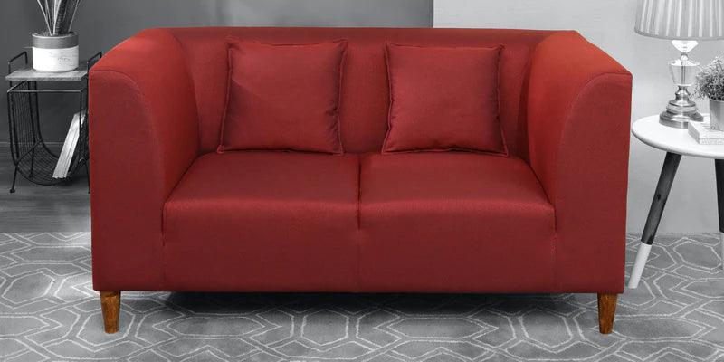 Fabric 2 Seater Sofa In Garnet Red Colour - Ouch Cart 