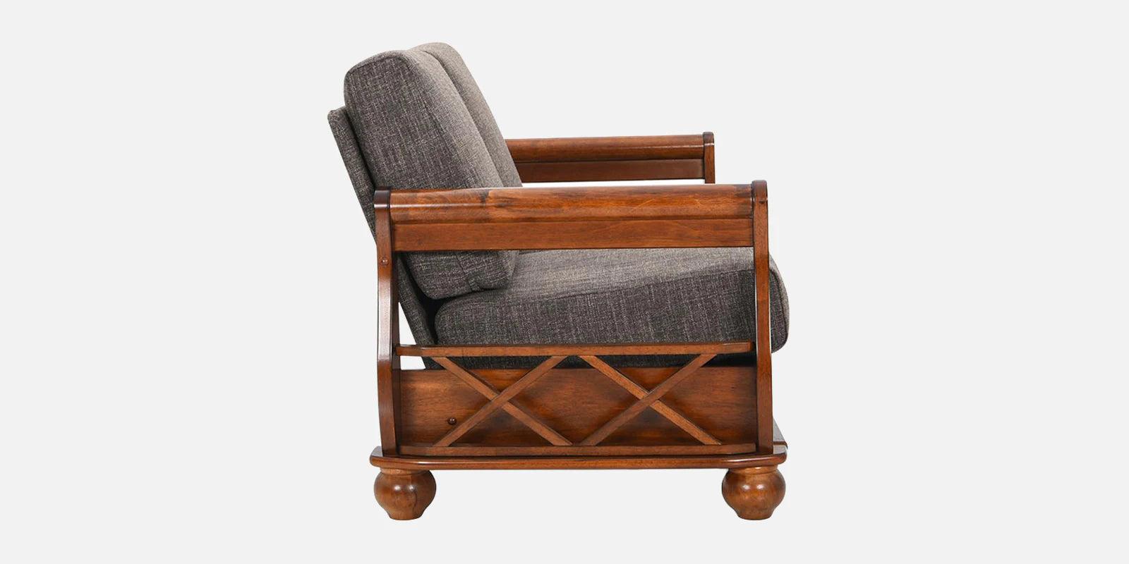 Solid Wood 2 Seater Sofa in Brown Colour - Ouch Cart 