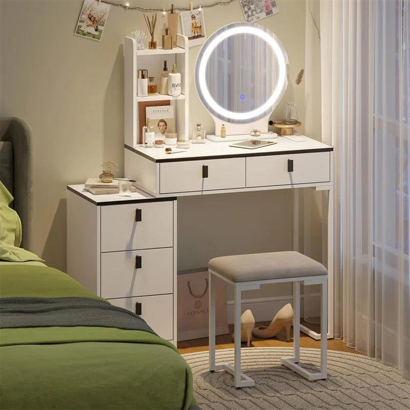 Manon Dressing Table with Mirror - Ouch Cart 