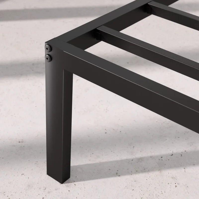 Barbieri Minimal Black Bed Frame With Square Feet - Ouch Cart 