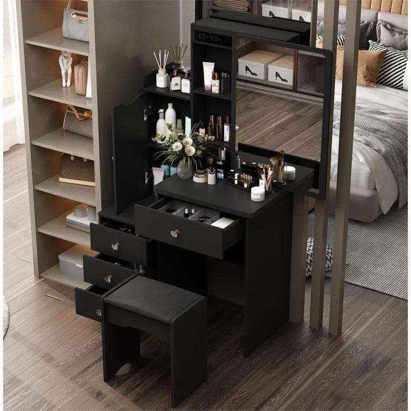 Jonas Dressing Table with Mirror - Ouch Cart 