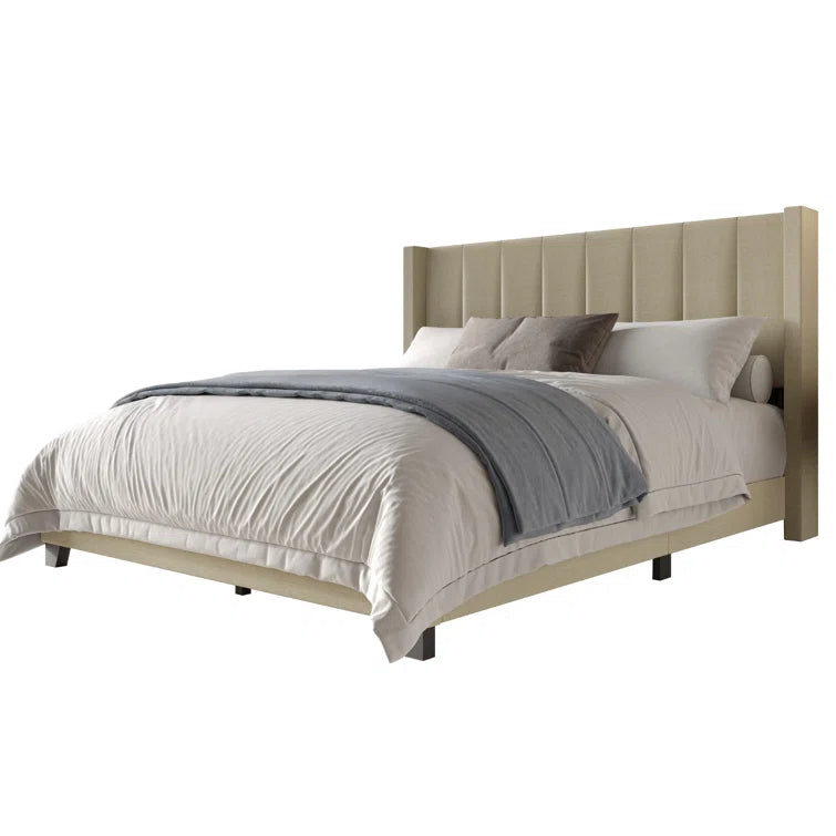 Batholo Upholstered Wingback Bed