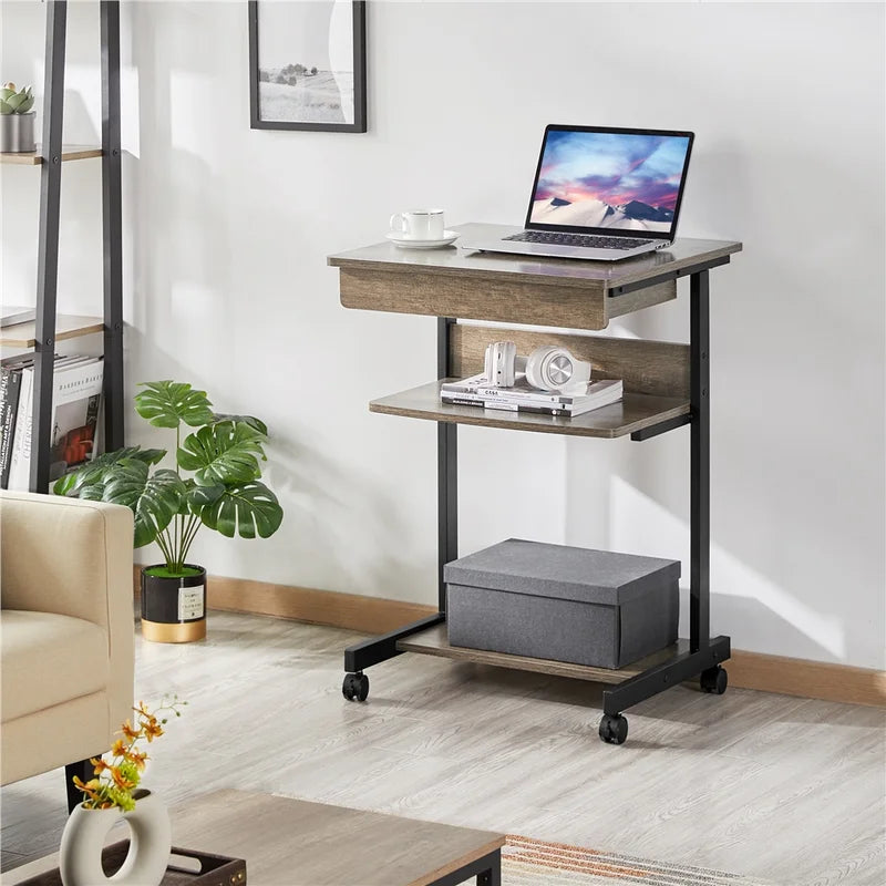 "Industrial Elegance: The Metal Base Writing Desk"