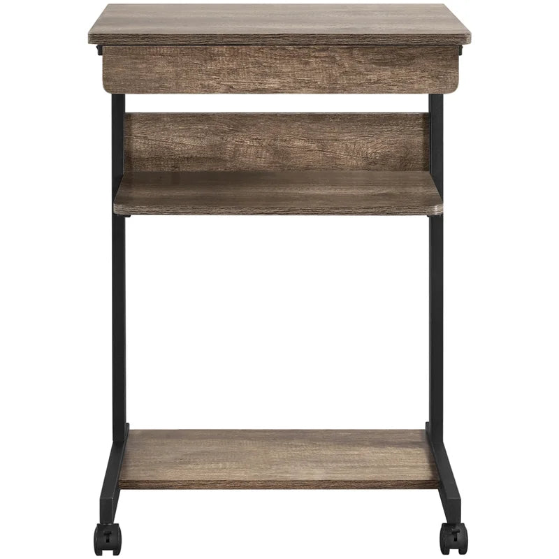 "Industrial Elegance: The Metal Base Writing Desk"