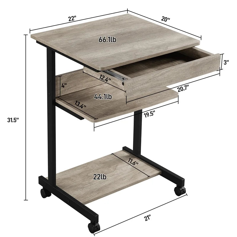 "Industrial Elegance: The Metal Base Writing Desk"