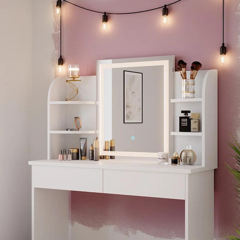 Constanza Dressing Table with Mirror - Ouch Cart 