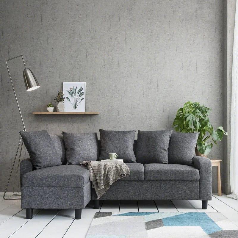 Benevides 2 - Piece Upholstered Corner Sofa Chaise - Ouch Cart 
