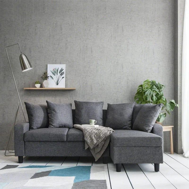 Benevides 2 - Piece Upholstered Corner Sofa Chaise - Ouch Cart 