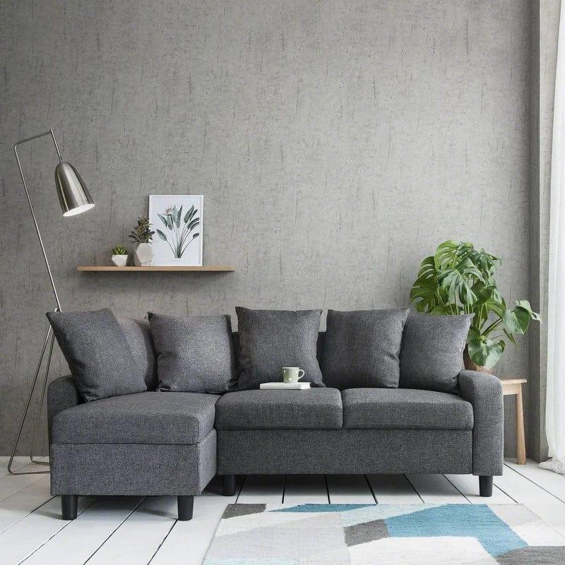 Benevides 2 - Piece Upholstered Corner Sofa Chaise - Ouch Cart 