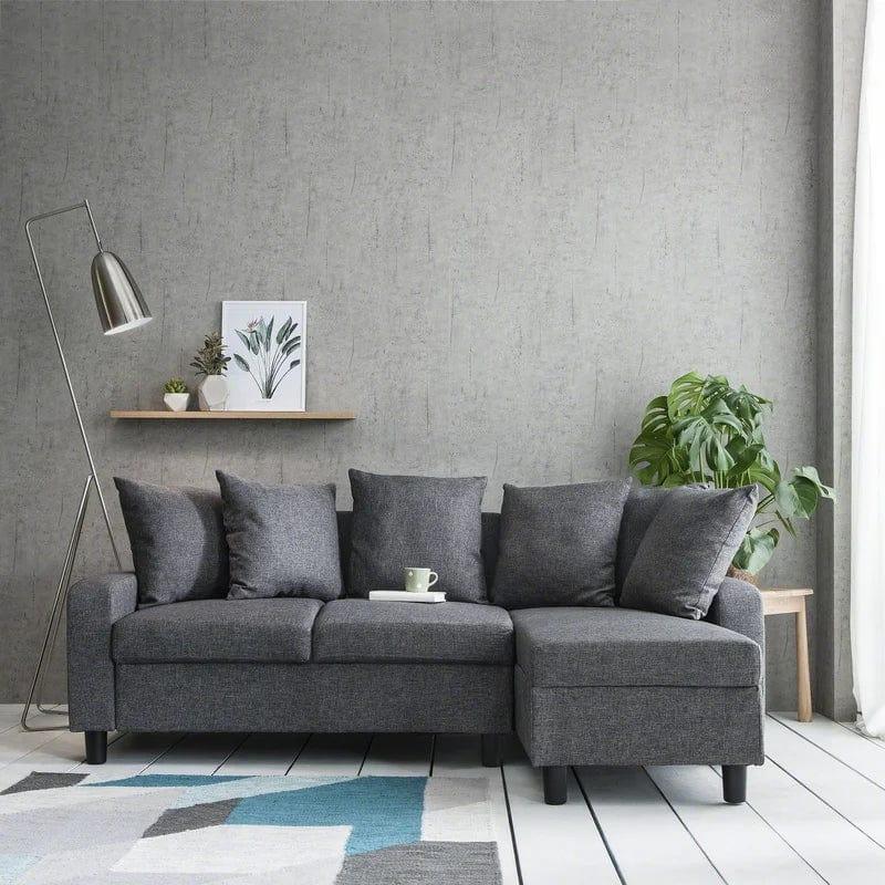 Benevides 2 - Piece Upholstered Corner Sofa Chaise - Ouch Cart 
