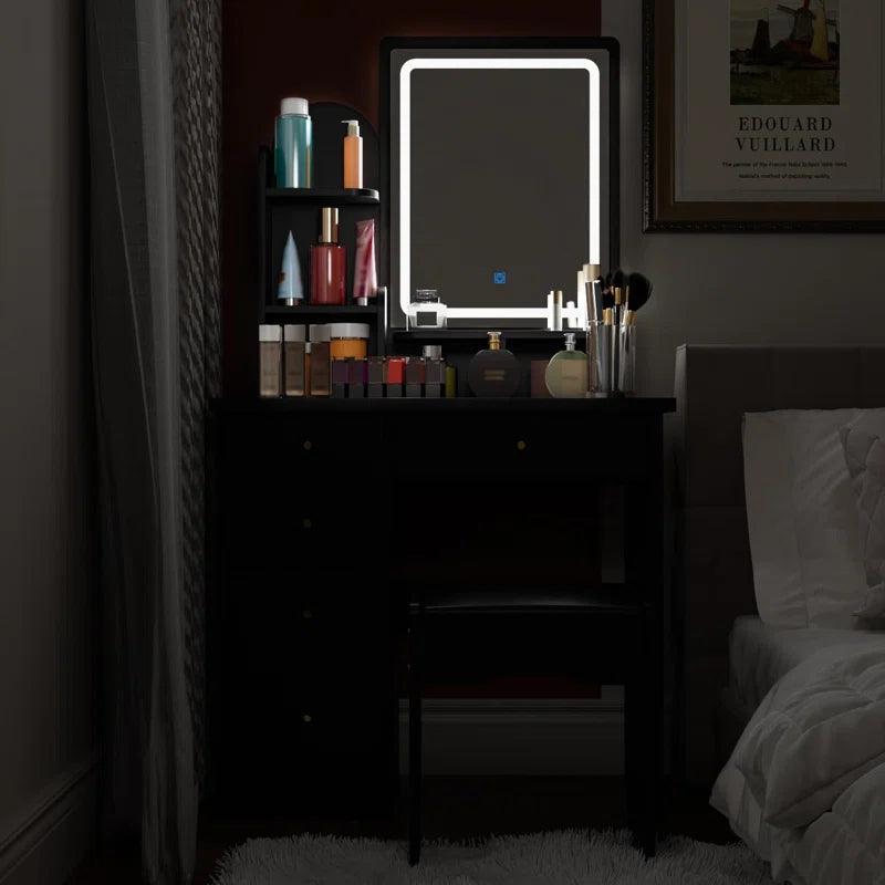 Vicente Dressing Table with Mirror - Ouch Cart 