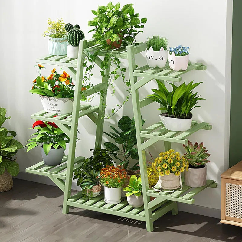 Bamboo Plant Shelf Stand 8 Tier for Indoor and Outdoor Use
