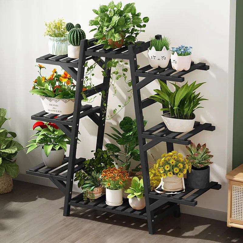 Bamboo Plant Shelf Stand 8 Tier for Indoor and Outdoor Use