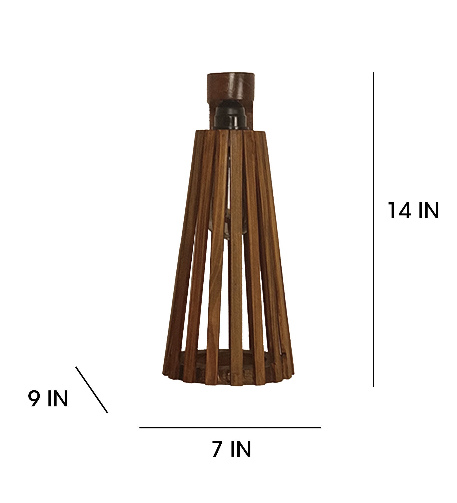 Billet Brown Wooden Wall Light (BULB NOT INCLUDED)