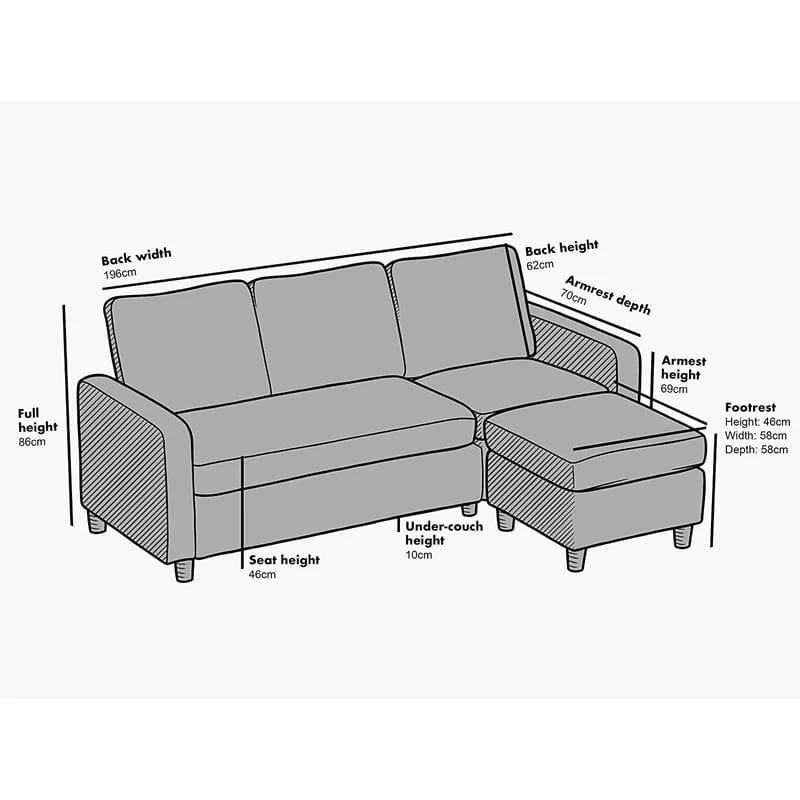 Billups 2 - Piece Upholstered Corner Sofa Chaise