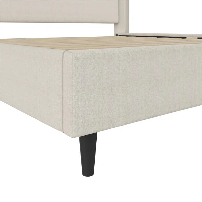Birzer King Upholstered Wingback Bed