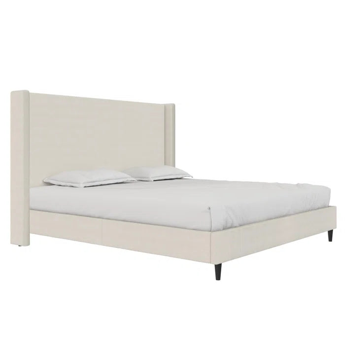 Birzer King Upholstered Wingback Bed
