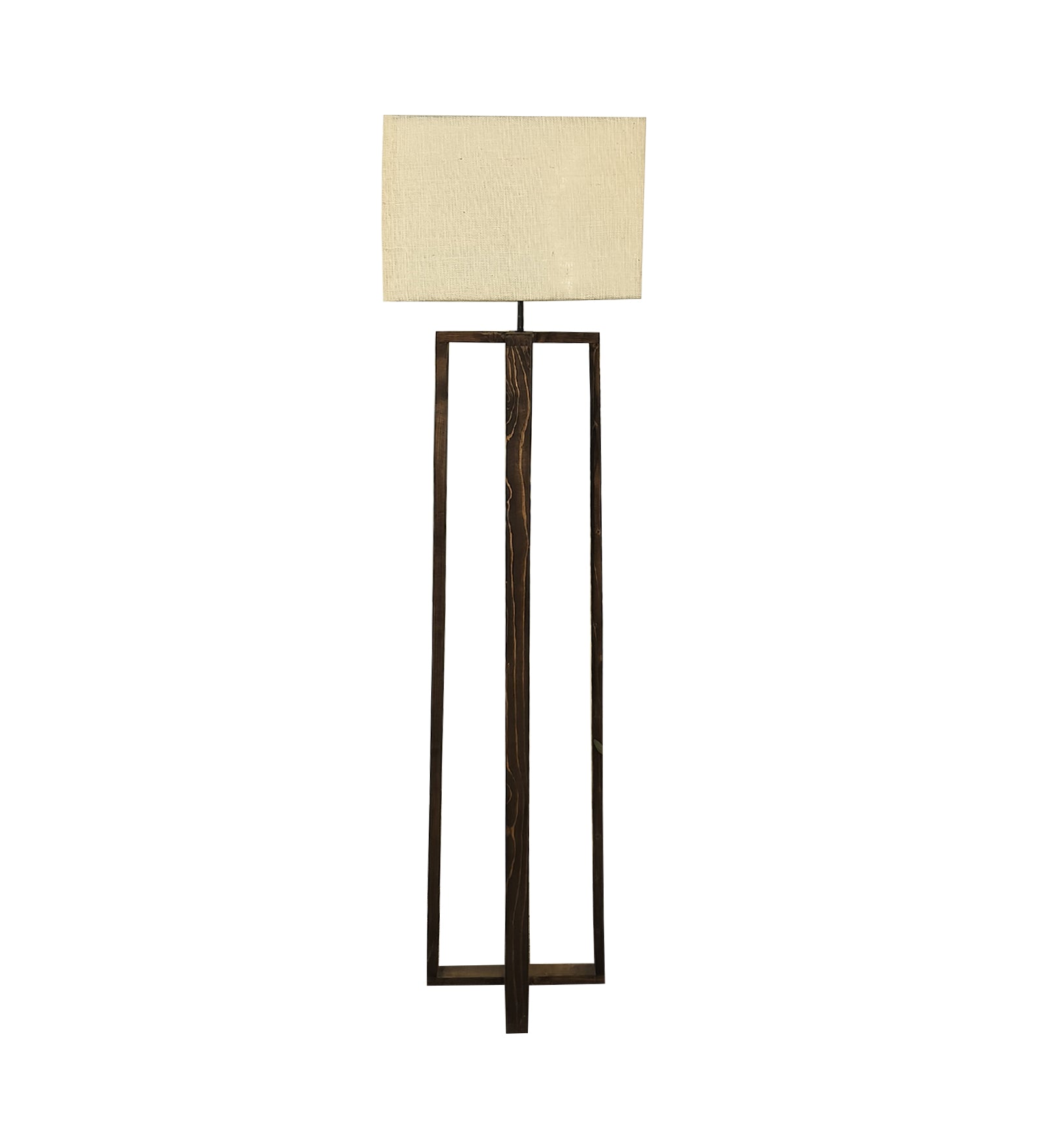 Blender Wooden Floor Lamp with Premium Beige Fabric Lampshade (BULB NOT INCLUDED)