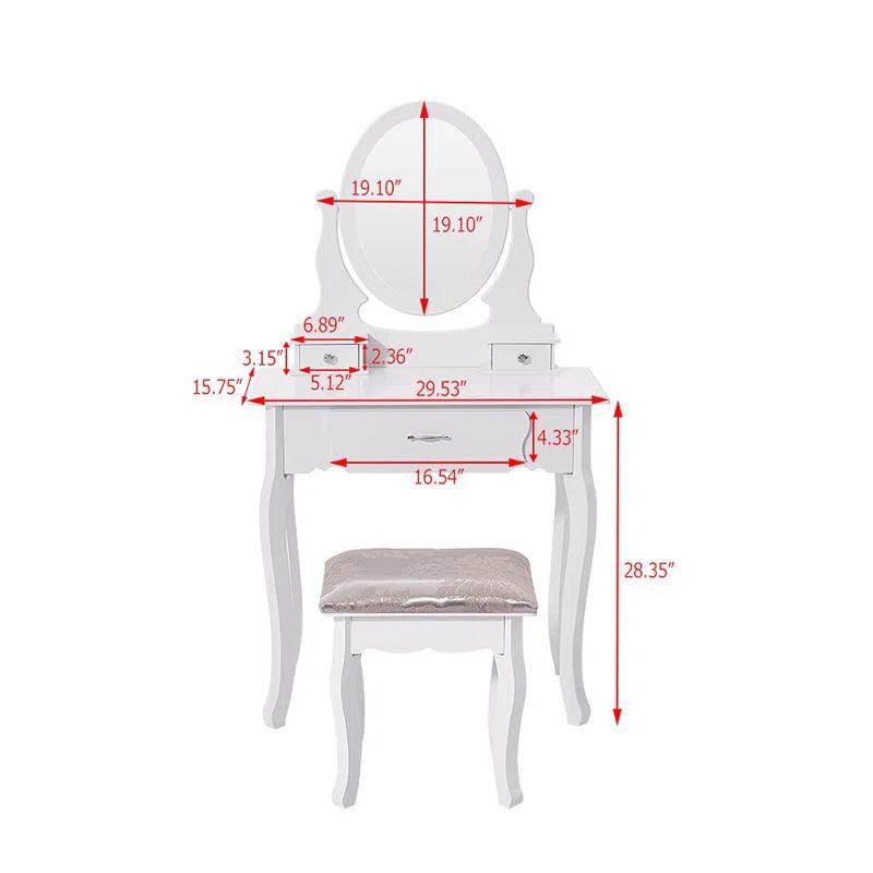 Sergei Dressing Table with Mirror - Ouch Cart 
