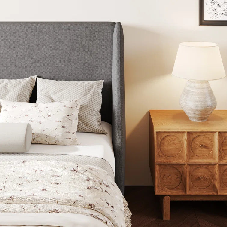 Bowdoin Upholstered Wingback Platform Bed