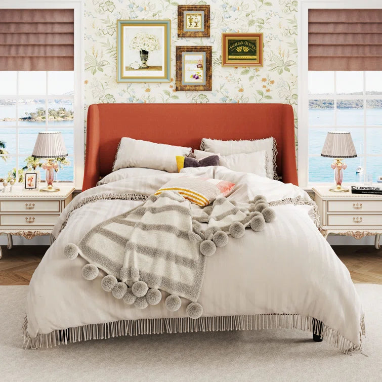 Bowdoin Upholstered Wingback Platform Bed