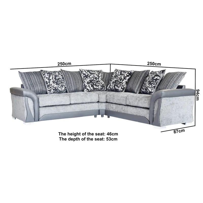 Bracamonte 3 - Piece Upholstered Corner Sofa - Ouch Cart 