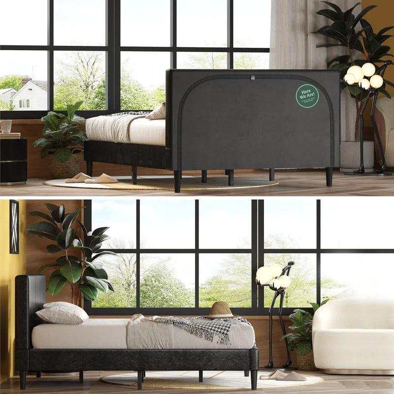 Brayden Upholstered Platform Bed - Ouch Cart 