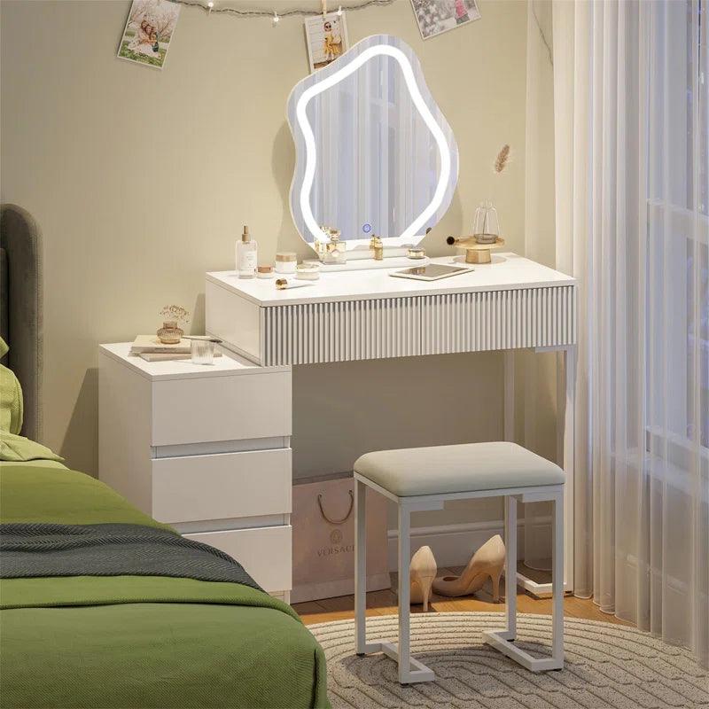 Ines Dressing Table with Mirror - Ouch Cart 