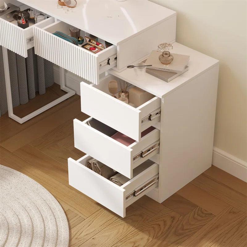 Ines Dressing Table with Mirror - Ouch Cart 