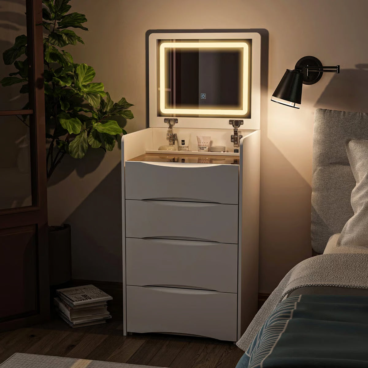 Brevyn 18.7'' Wide Makeup Vanity Table- ouch cart | Dressing table 