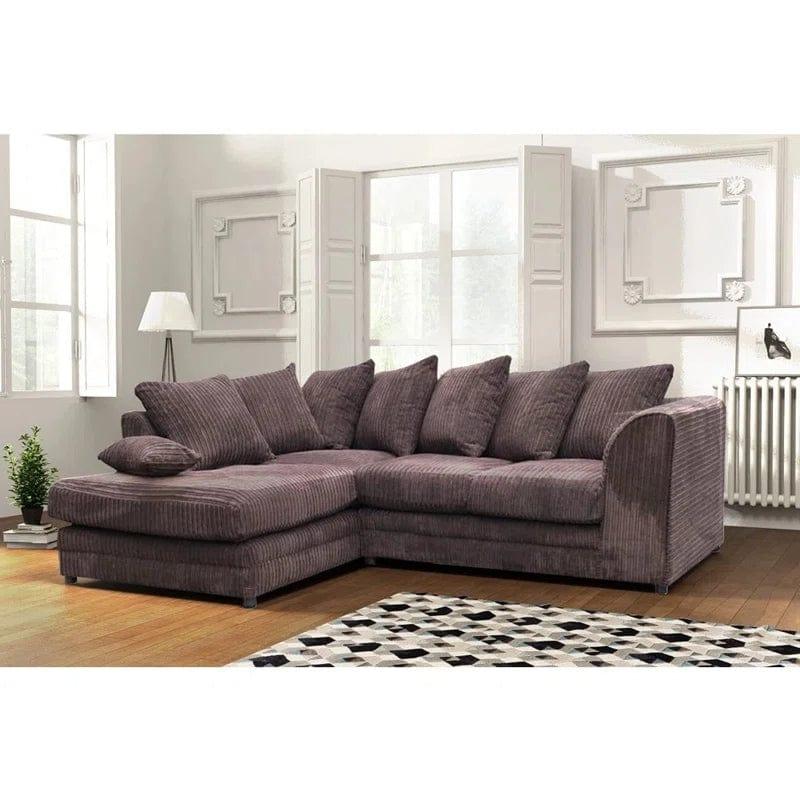 Brightmoor Hannah 212" Wide Velvet Corner Sofa - Ouch Cart 