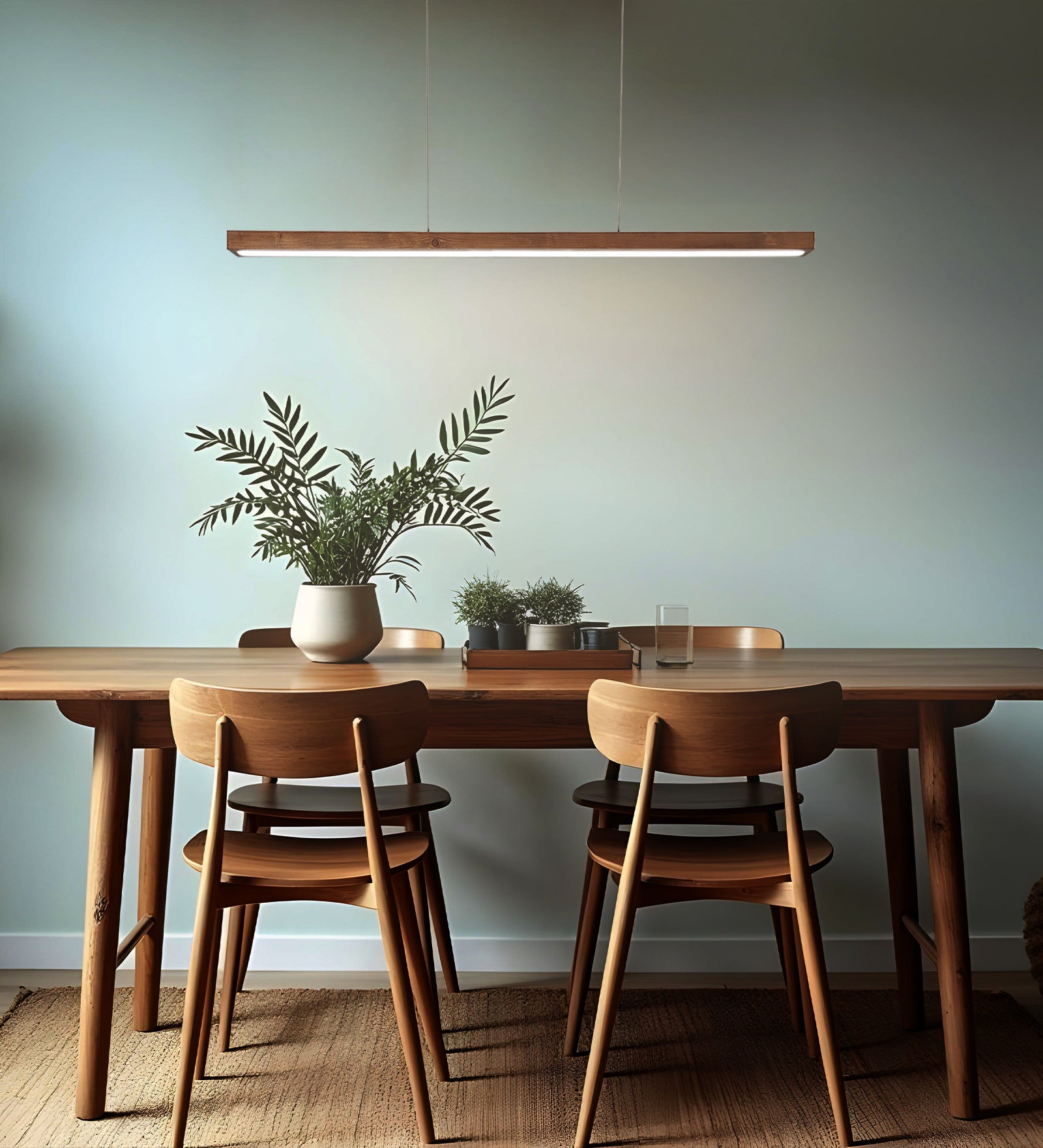 Brigitte 36 Brown Wooden LED Hanging Lamp