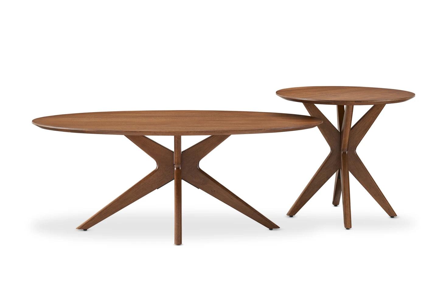 Bristol Coffee Table Set, Walnut - Ouch Cart 