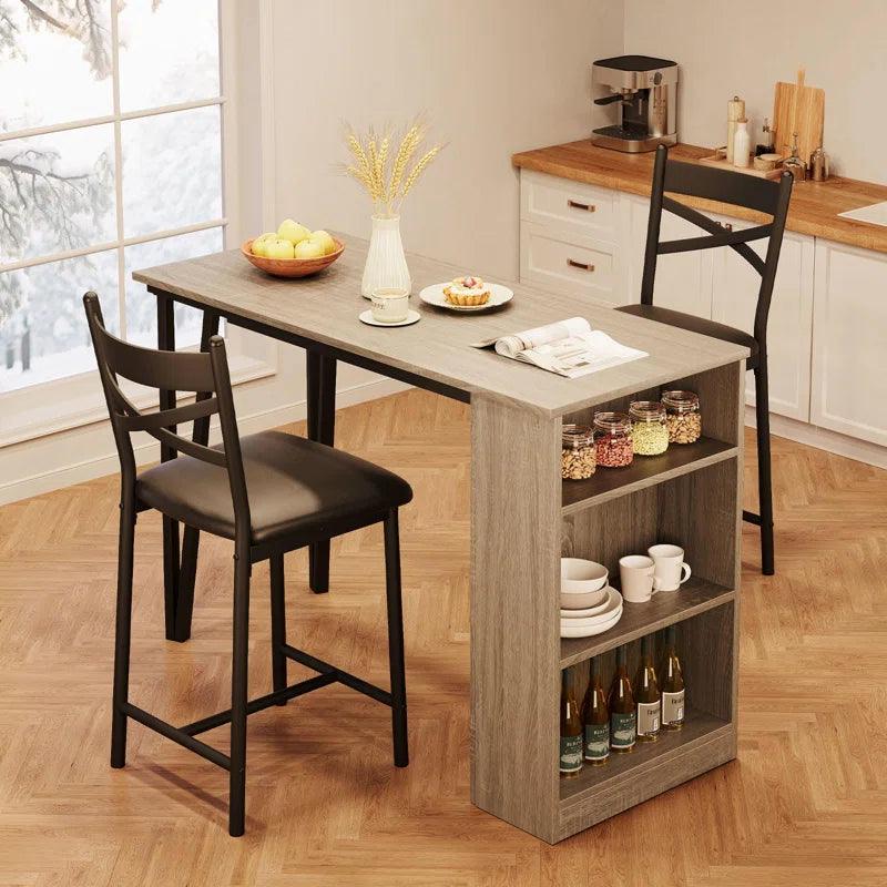 3 - Piece Three Leg Dining Set - Ouch Cart 