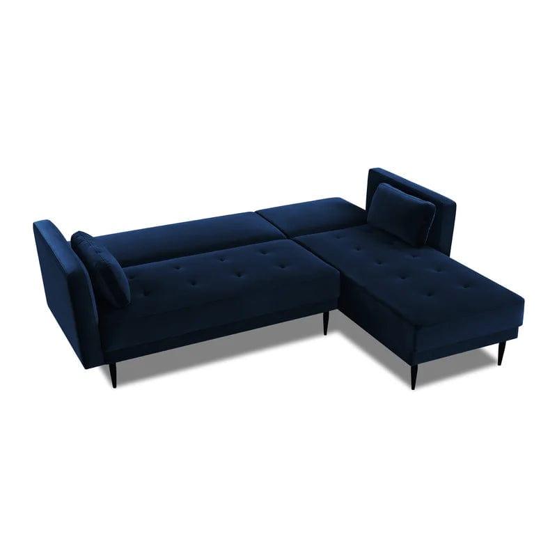 Brutus Velvety Reversible Corner Sofa Bed