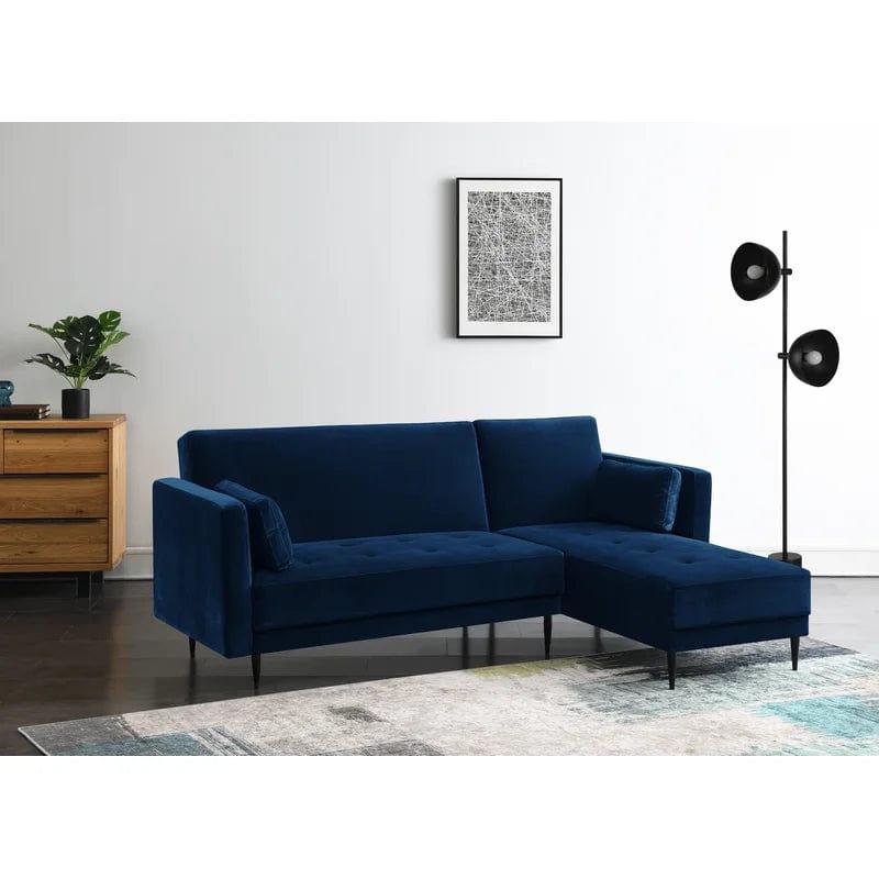 Brutus Velvety Reversible Corner Sofa Bed