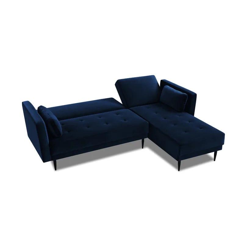 Brutus Velvety Reversible Corner Sofa Bed