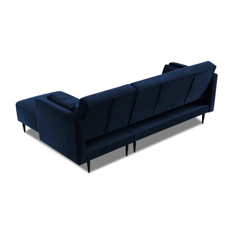 Brutus Velvety Reversible Corner Sofa Bed