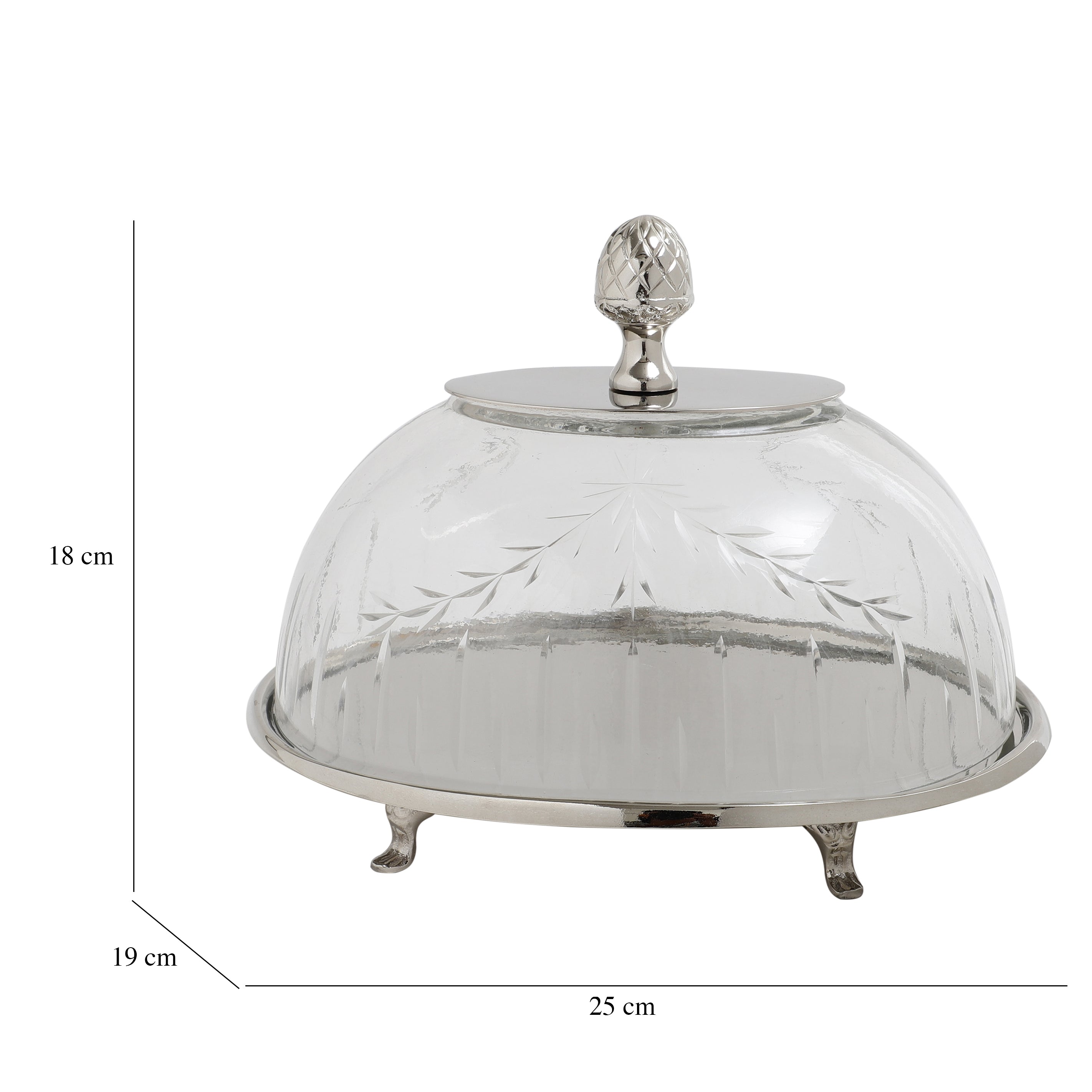 Leafy Vine cake dome Silver