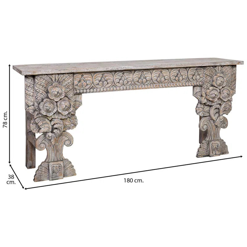 DELLA WOODEN HALLWAY WITH HANDMADE AGED BROWN FINISH