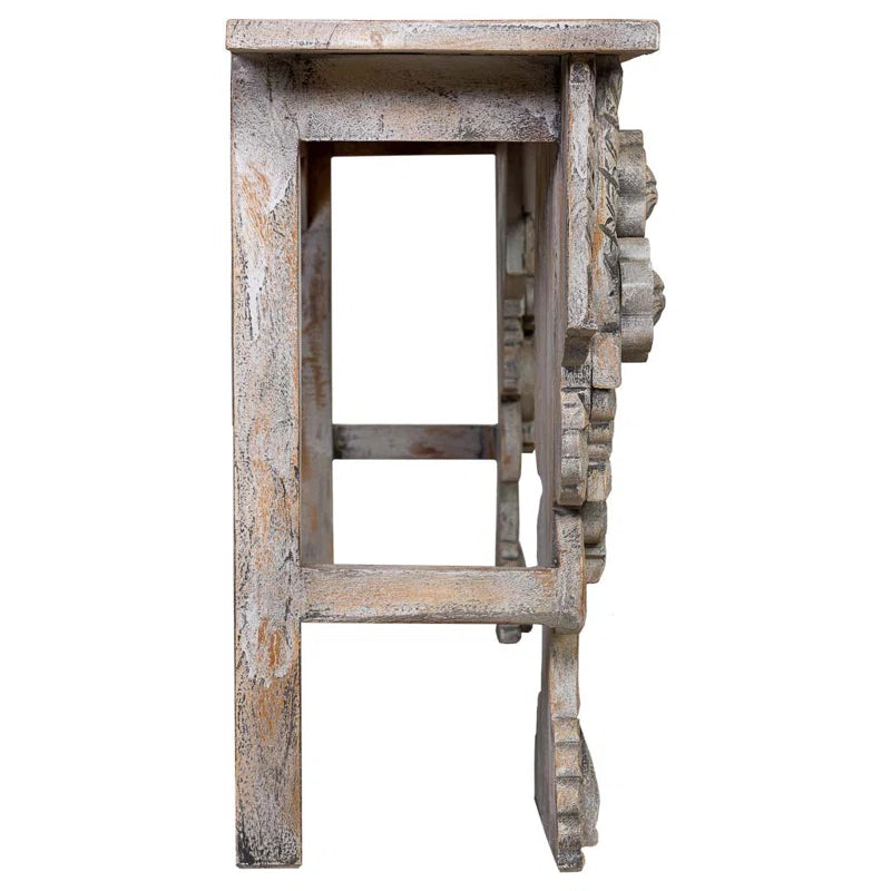 DELLA WOODEN HALLWAY WITH HANDMADE AGED BROWN FINISH