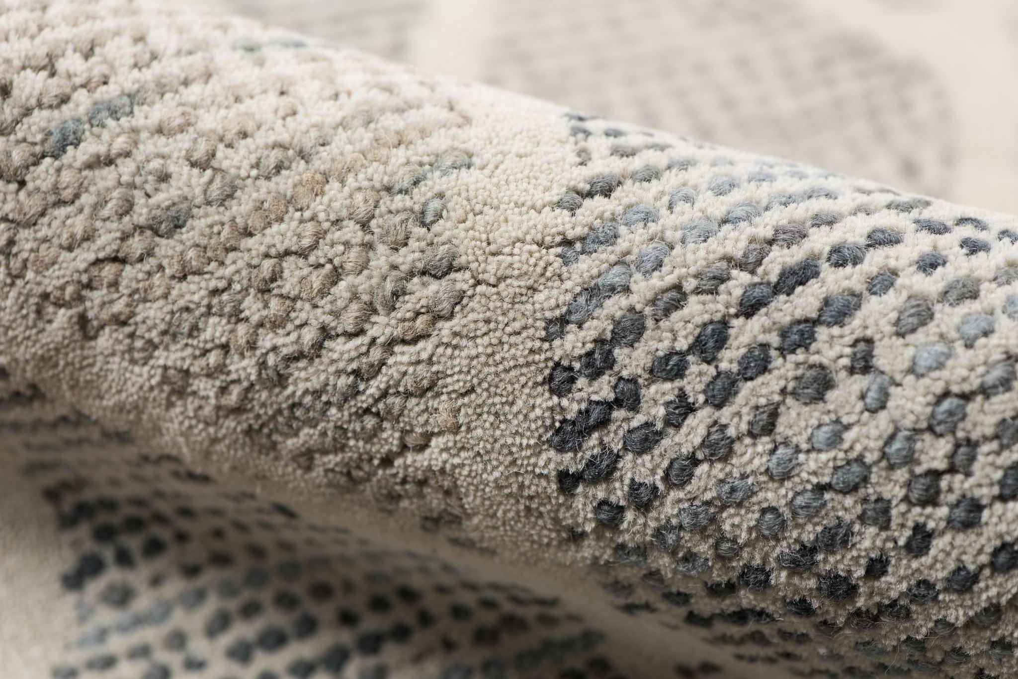 Gray Wool Vector 5x8 Feet Hand-Tufted Carpet - Rug - Ouch Cart 