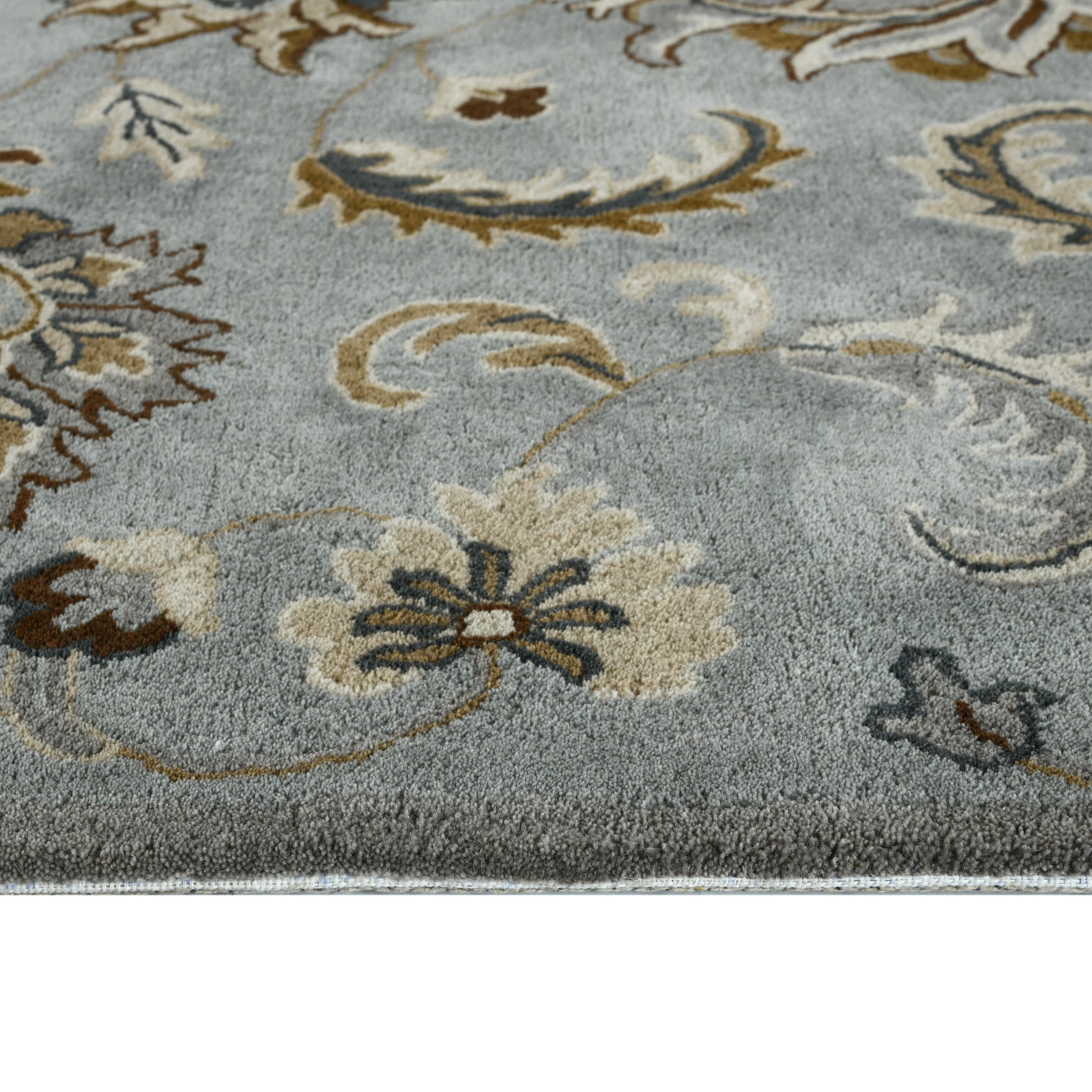 Luxury Handcrafted Floral Area Rug - 4x6, Premium  Wool, Anti-Skid & Anti Slip Cotton Backing Carpet , Ideal for Bedroom, Living Room, and Dining Room, Kids Room, Office  | Saraswati Global Rug