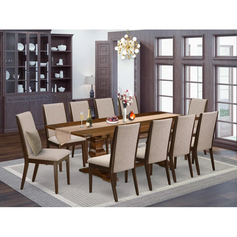 Removable Leaf Solid Wood Dining Set