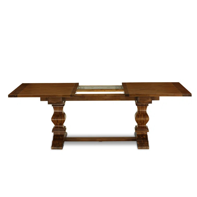 Removable Leaf Solid Wood Dining Set